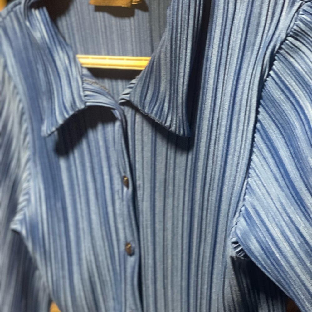 PrettyLittleThing Royal Blue Ribbed Top - Picture 3 of 4